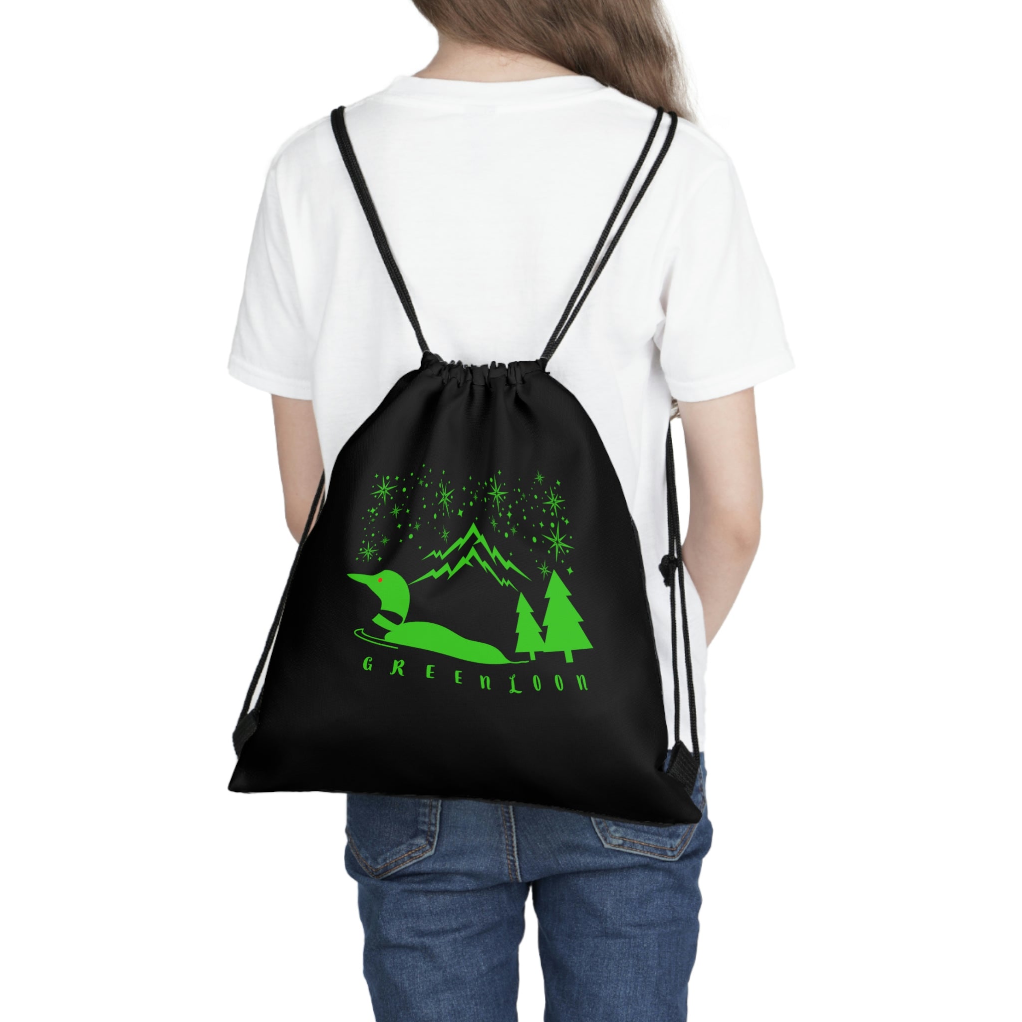 GreenLoon With Wings Outdoor Drawstring Bag - GreenLoon Apparel & Merchandise 