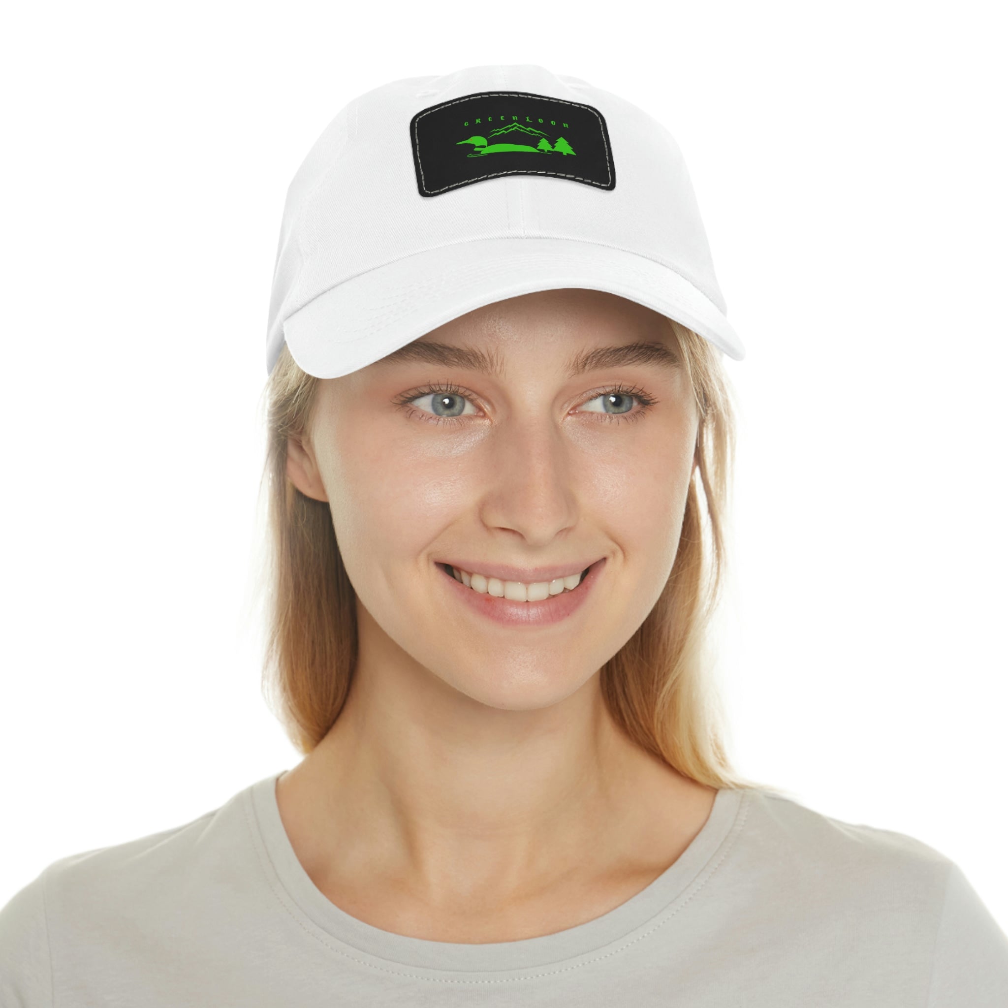 GreenLoon Dad Hat with Leather Patch - GreenLoon Apparel & Merchandise 