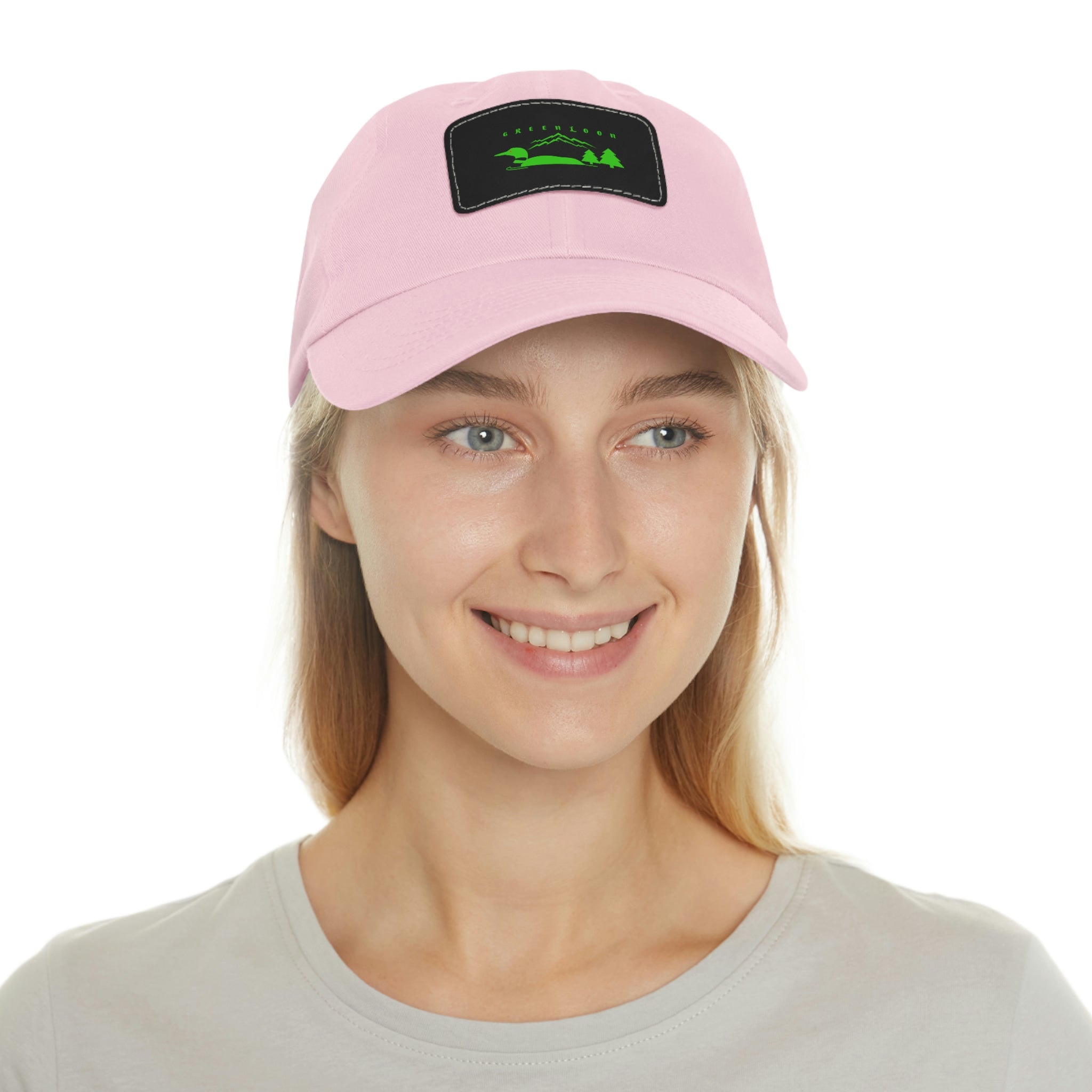 GreenLoon Dad Hat with Leather Patch - GreenLoon Apparel & Merchandise 